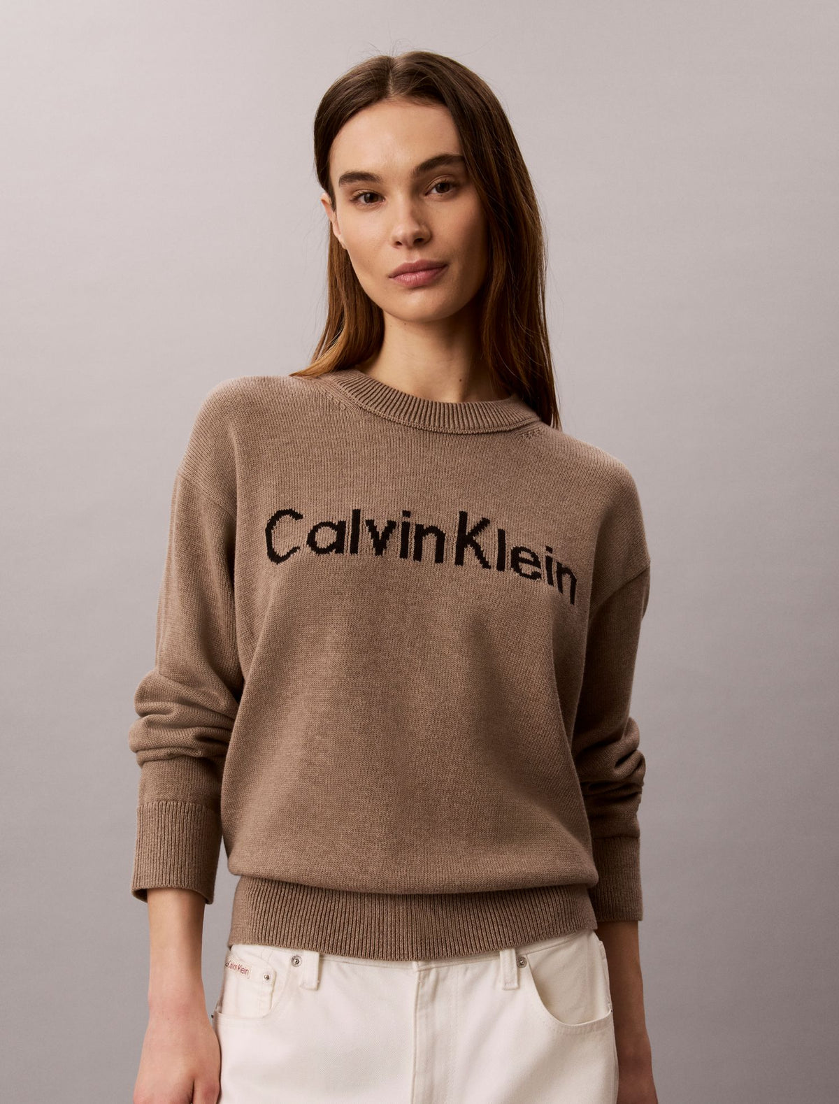 Logo Graphic Relaxed Sweater - Calvin Klein Women