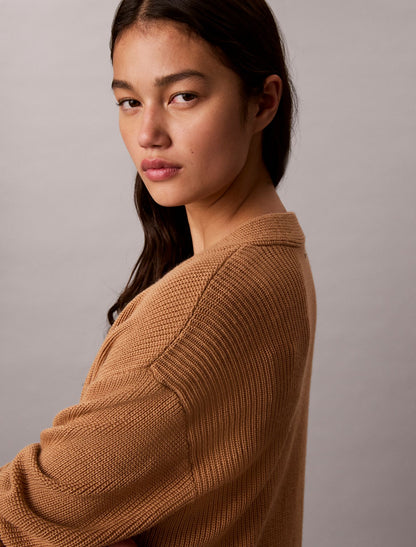 Merino Wool Blend Duster Cardigan - Calvin Klein Women