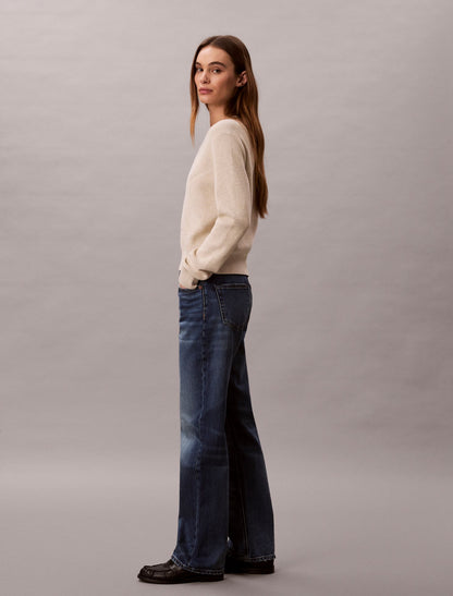 Smooth Cotton Monogram Sweater - Calvin Klein Women