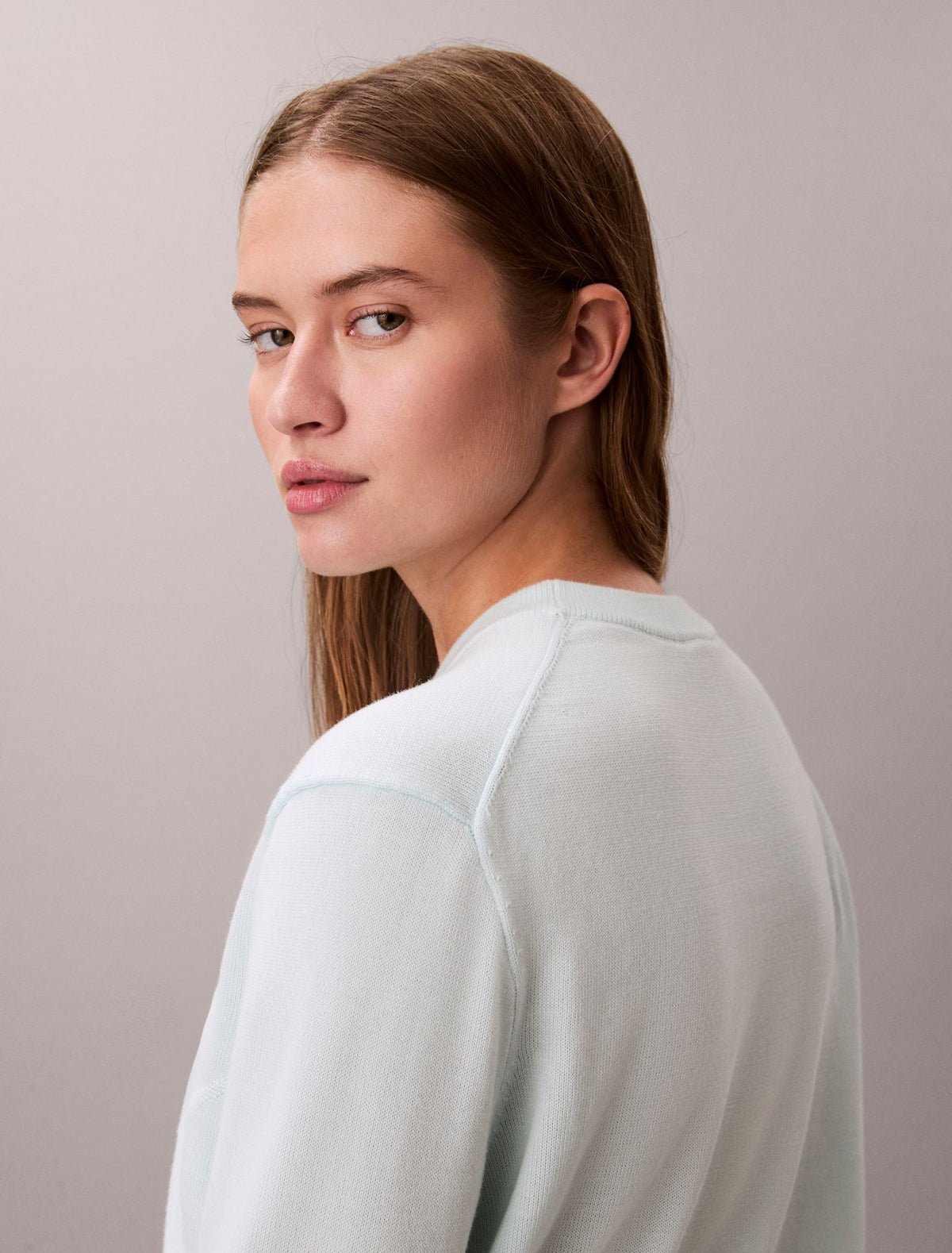 Smooth Cotton Monogram Sweater - Calvin Klein Women