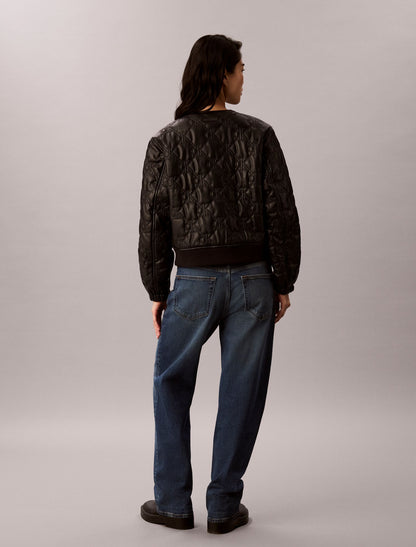 Faux Leather Padded Jacket - Calvin Klein Women