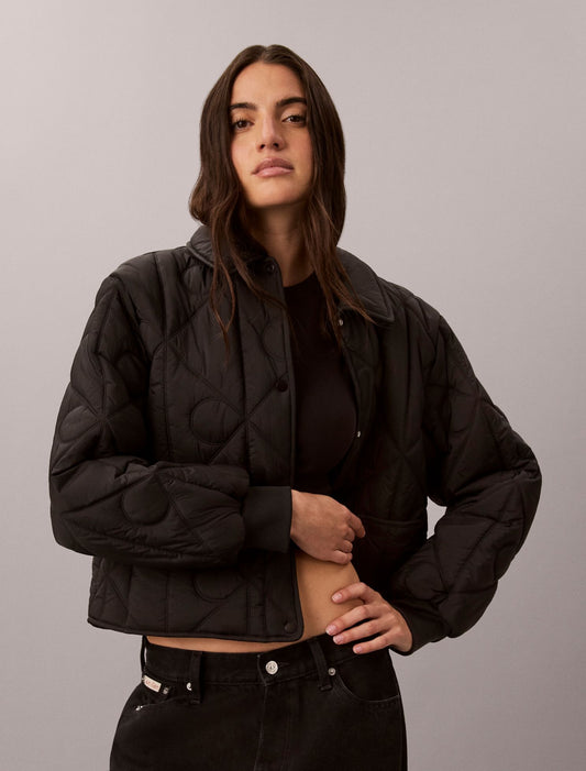 Emblem Logo Nylon Quilted Liner Jacket - Calvin Klein Women