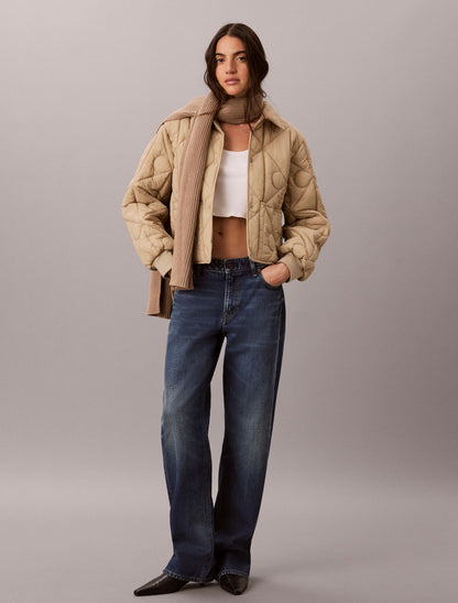 Emblem Logo Nylon Quilted Liner Jacket - Calvin Klein Women
