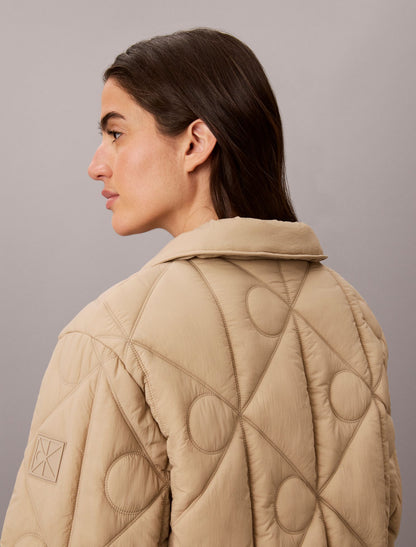 Emblem Logo Nylon Quilted Liner Jacket - Calvin Klein Women