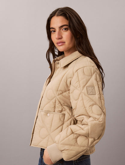 Emblem Logo Nylon Quilted Liner Jacket - Calvin Klein Women