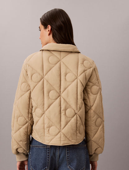 Emblem Logo Nylon Quilted Liner Jacket - Calvin Klein Women