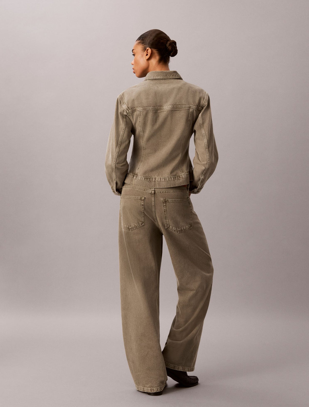 Cinched Peplum Denim Jacket - Calvin Klein Women