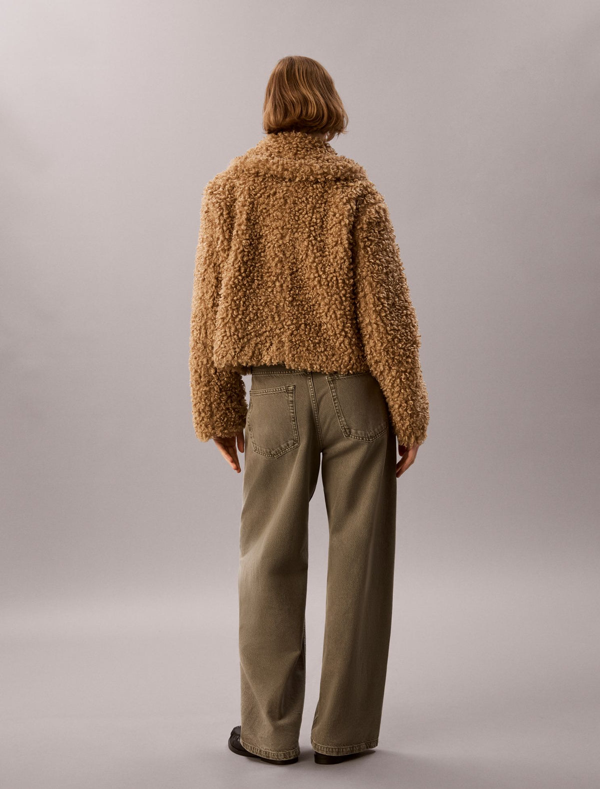 Faux Teddy Collar Jacket - Calvin Klein Women