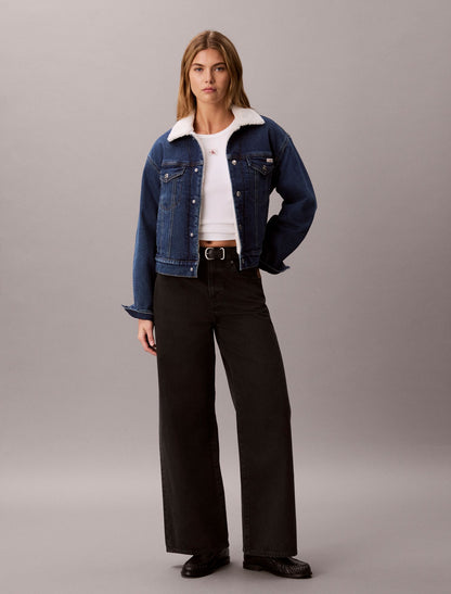 Denim Sherpa Jacket - Calvin Klein Women