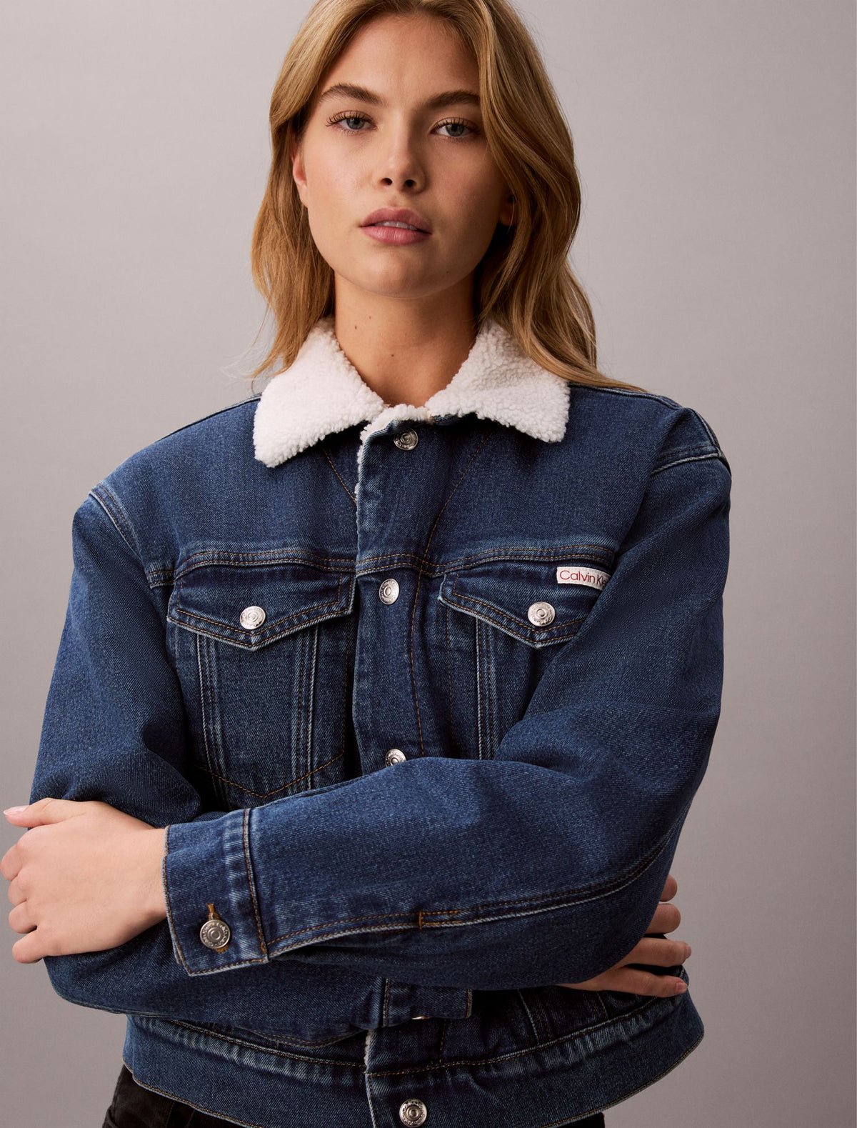 Denim Sherpa Jacket - Calvin Klein Women