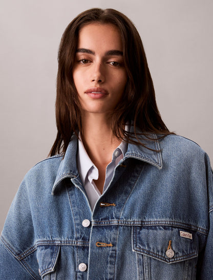Relaxed Trucker Denim Jacket - Calvin Klein Women
