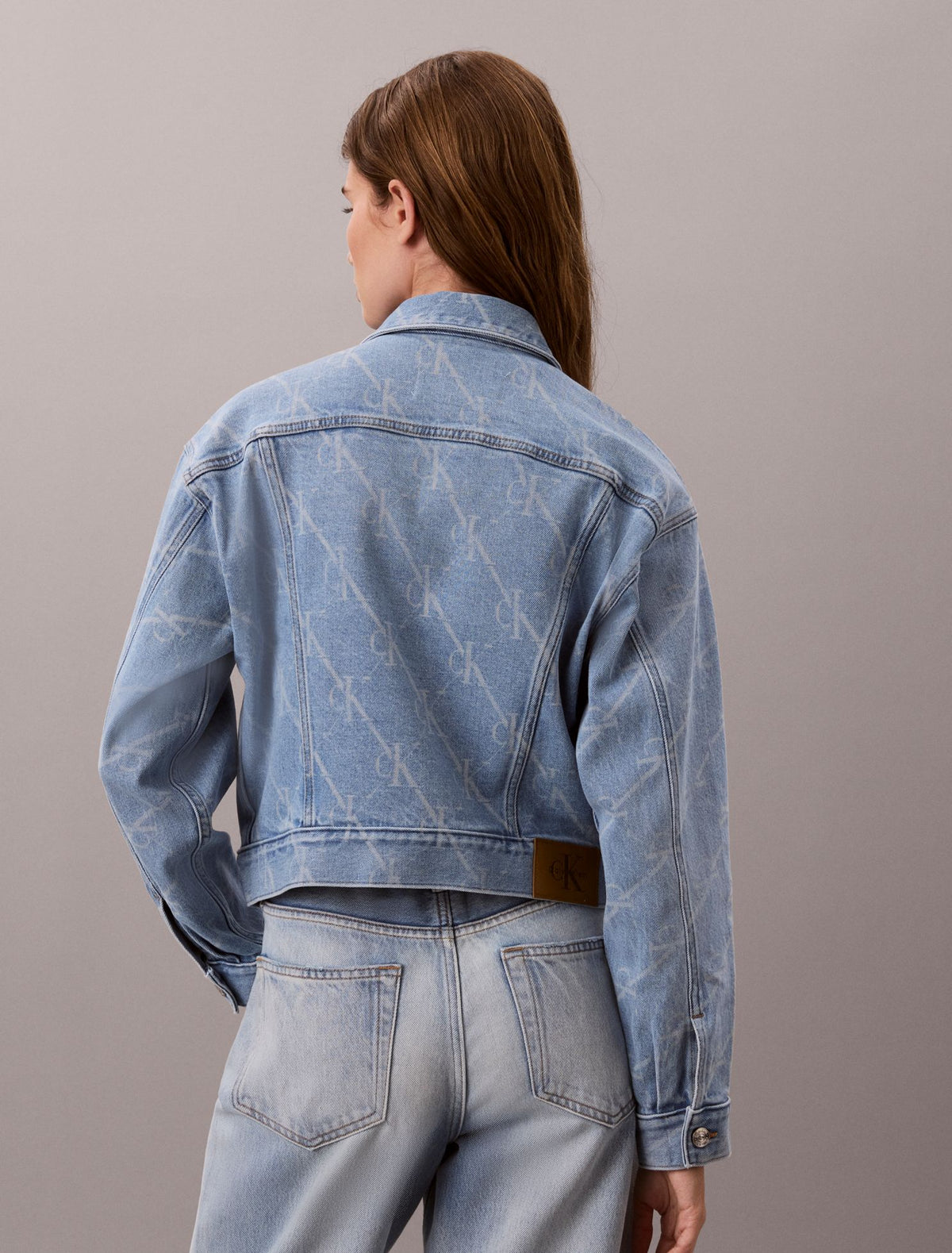 Monogram Logo 90s Trucker Jacket - Calvin Klein Women