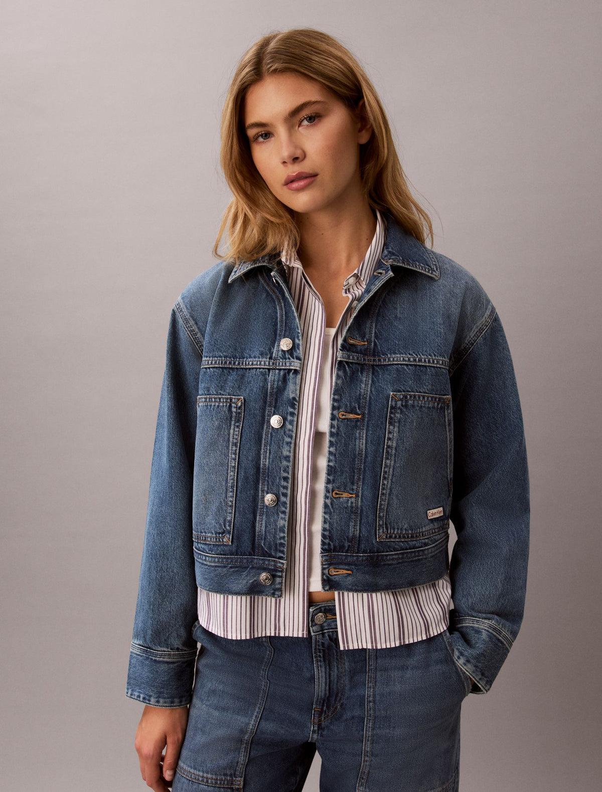 Denim Utility Jacket - Calvin Klein Women
