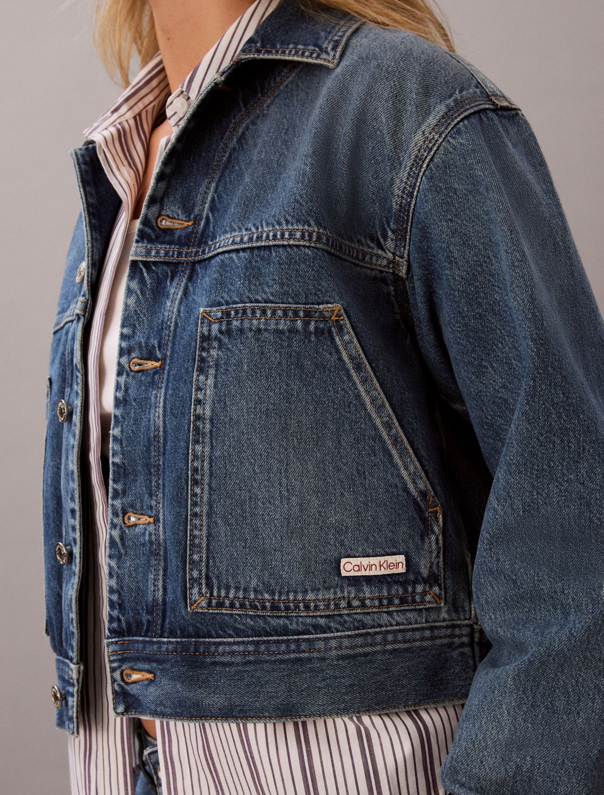 Denim Utility Jacket - Calvin Klein Women