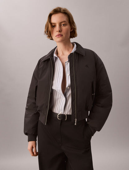 Padded Nylon Bomber Jacket - Calvin Klein Women