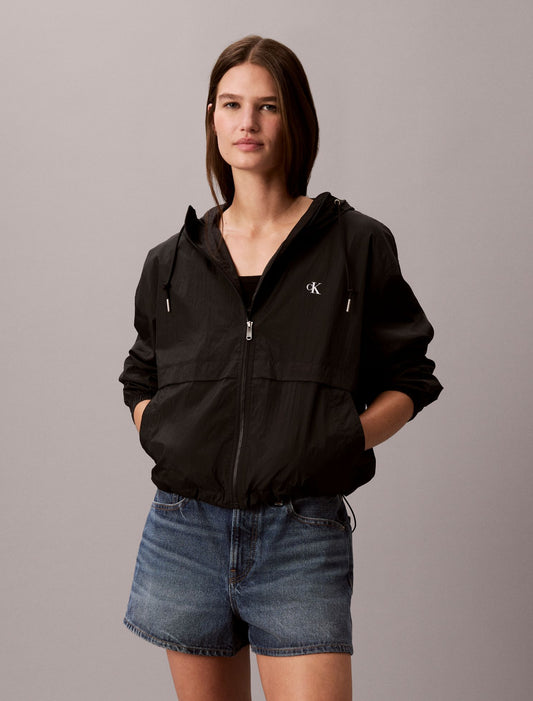 Nylon Relaxed Windbreaker Jacket - Calvin Klein Women