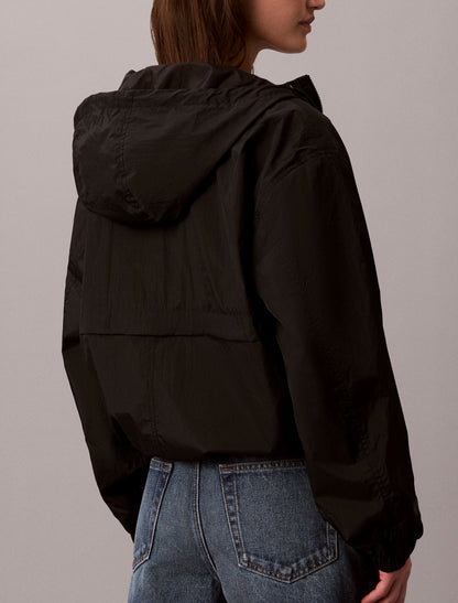 Nylon Relaxed Windbreaker Jacket - Calvin Klein Women