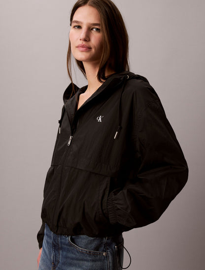 Nylon Relaxed Windbreaker Jacket - Calvin Klein Women