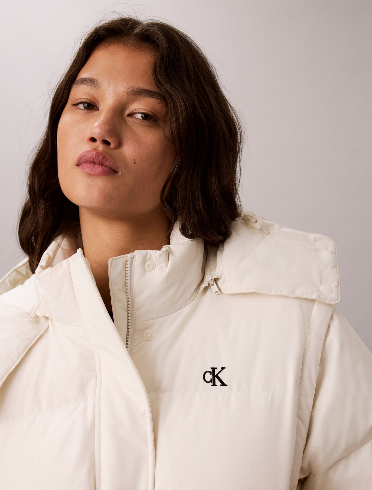 Matte Convertible Down Puffer Jacket - Calvin Klein Women