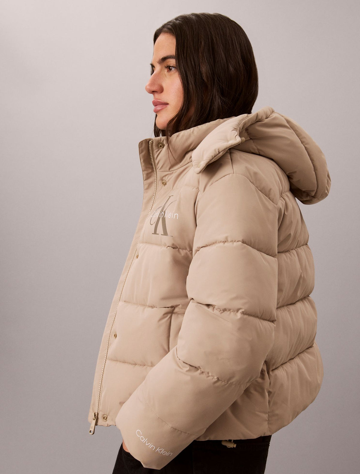 Matte Monologo Puffer Jacket - Calvin Klein Women