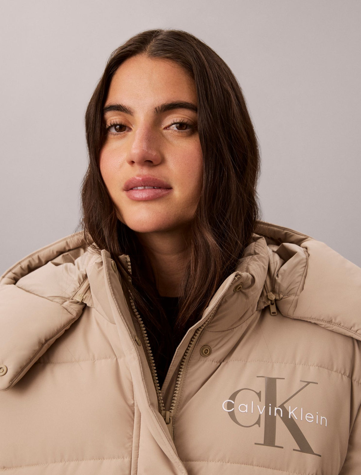 Matte Monologo Puffer Jacket - Calvin Klein Women