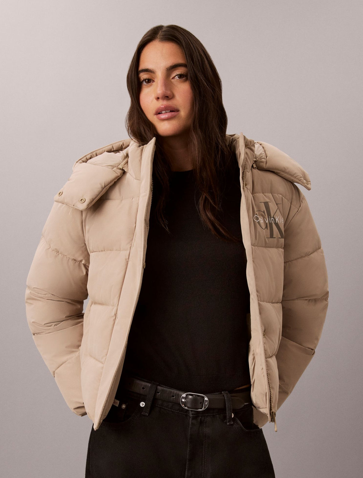 Matte Monologo Puffer Jacket - Calvin Klein Women