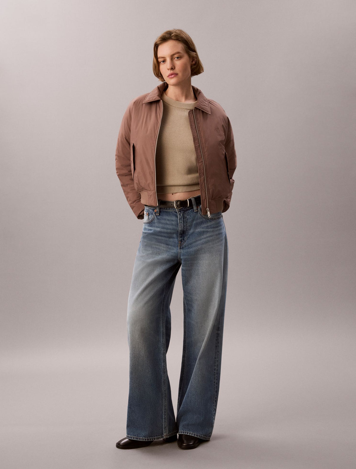 Padded Nylon Bomber Jacket - Calvin Klein Women
