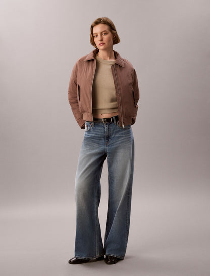 Padded Nylon Bomber Jacket - Calvin Klein Women