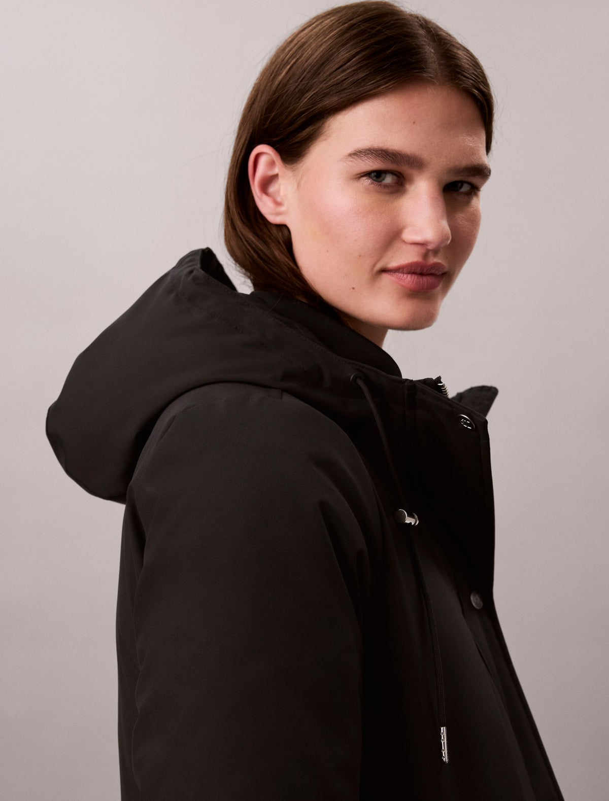 Lightweight Mid Length Parka Jacket - Calvin Klein Women