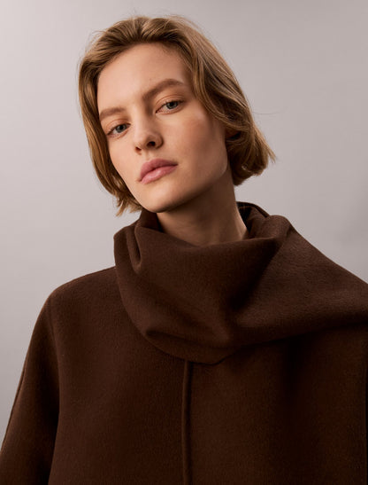 Wool Blend Scarf Coat - Calvin Klein Women