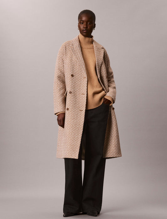 Relaxed Wool Blend Peacoat - Calvin Klein Women