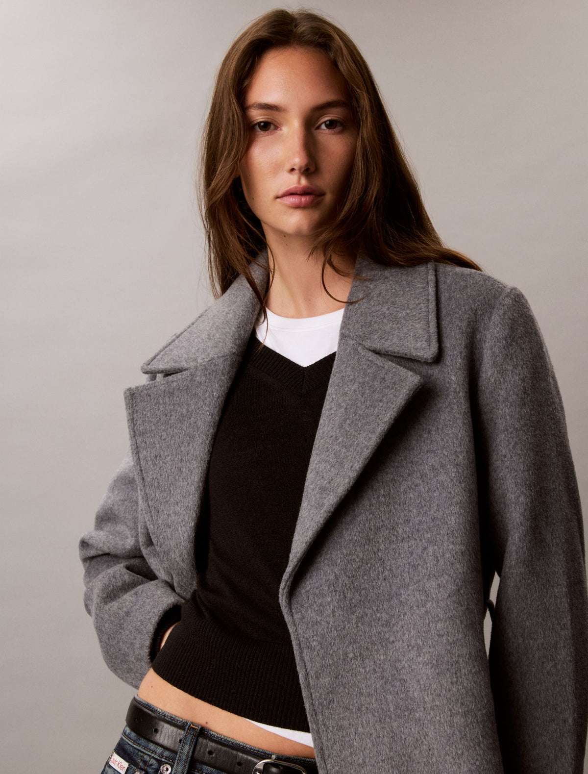 Classic Wool Blend Coat - Calvin Klein Women