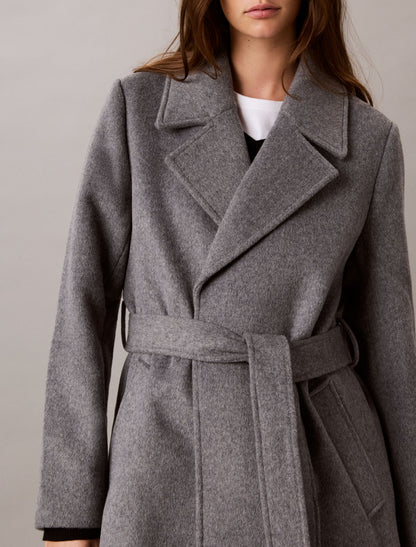 Classic Wool Blend Coat - Calvin Klein Women
