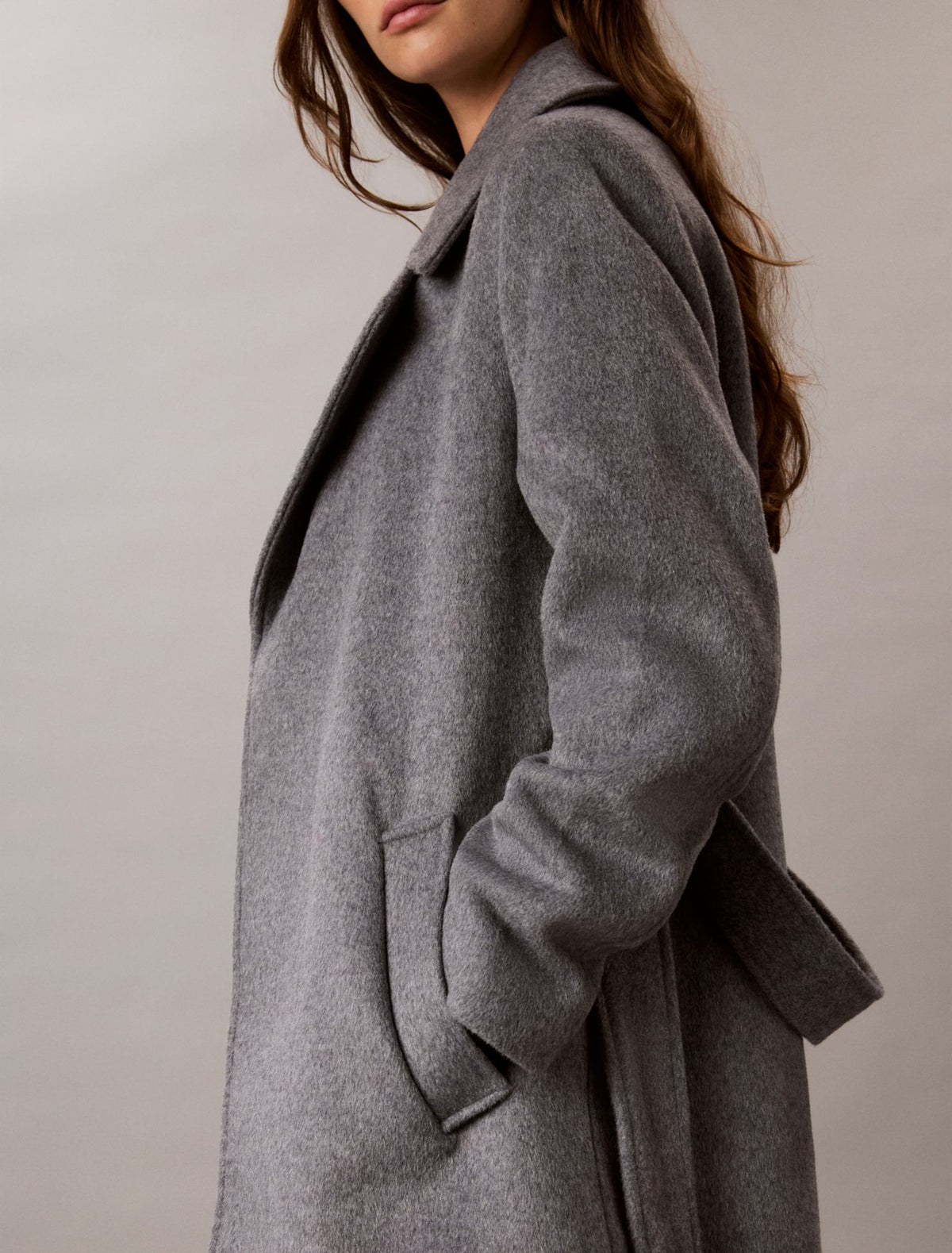 Classic Wool Blend Coat - Calvin Klein Women