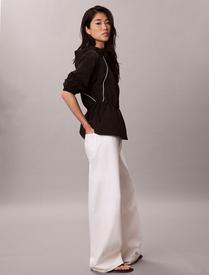 Lightweight Cinch Waist Windbreaker Jacket - Calvin Klein Women