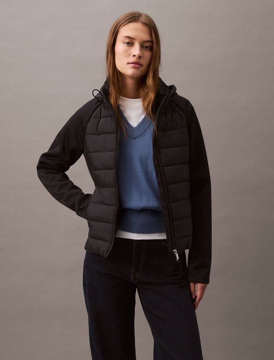 Mixed Media Puffer Jacket - Calvin Klein Women