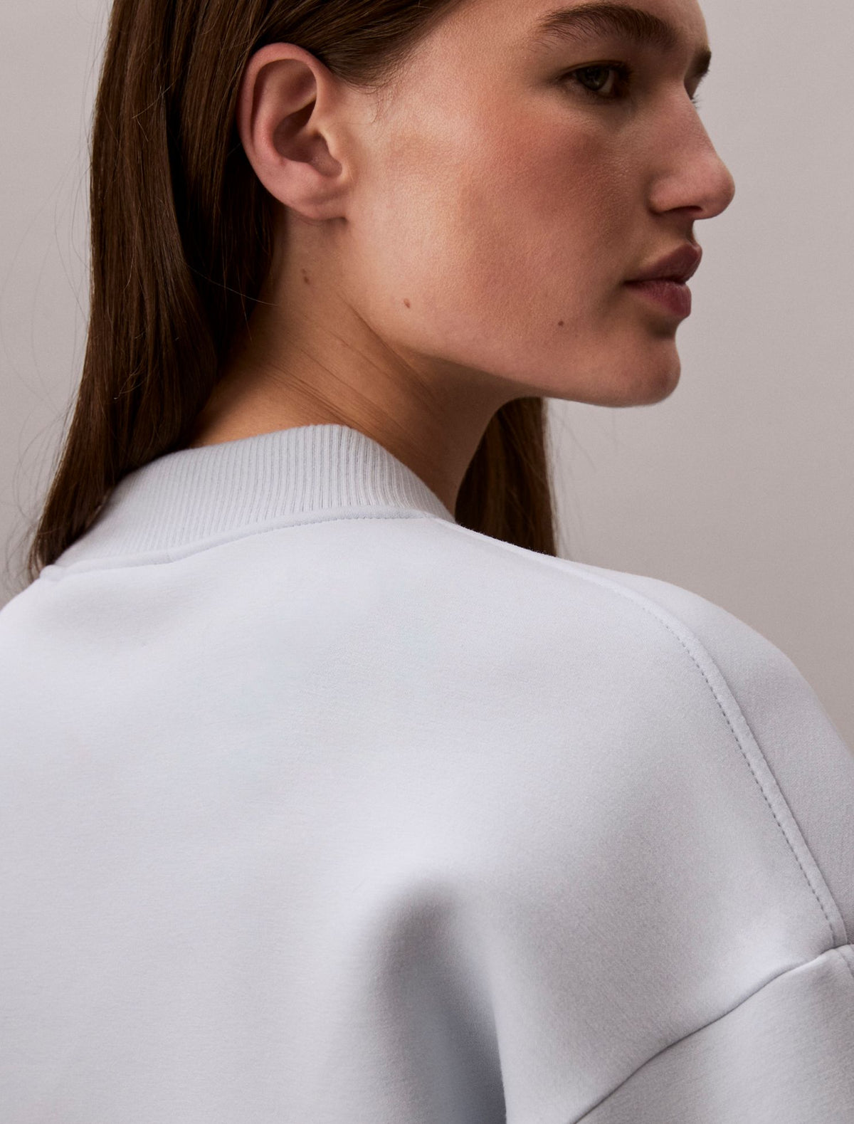 Smooth Cropped Relaxed Bomber Jacket - Calvin Klein Women