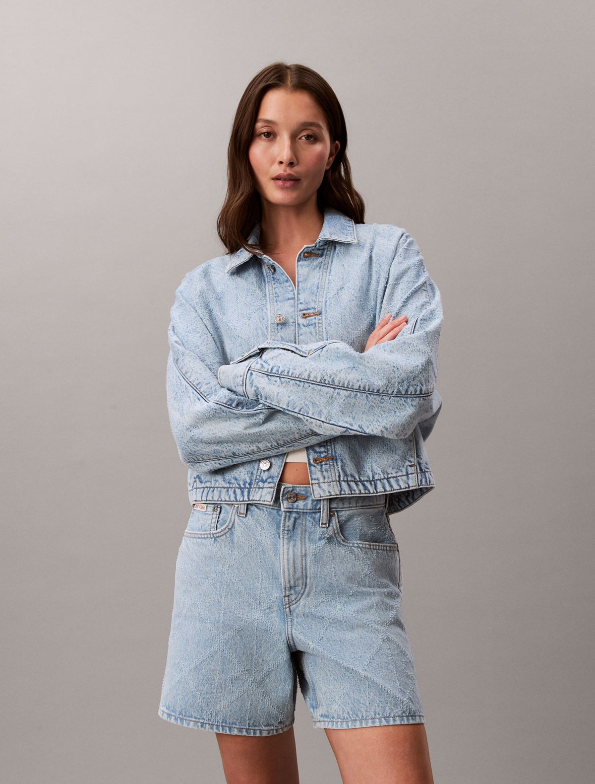 Denim Relaxed Trucker Jacket - Calvin Klein Women