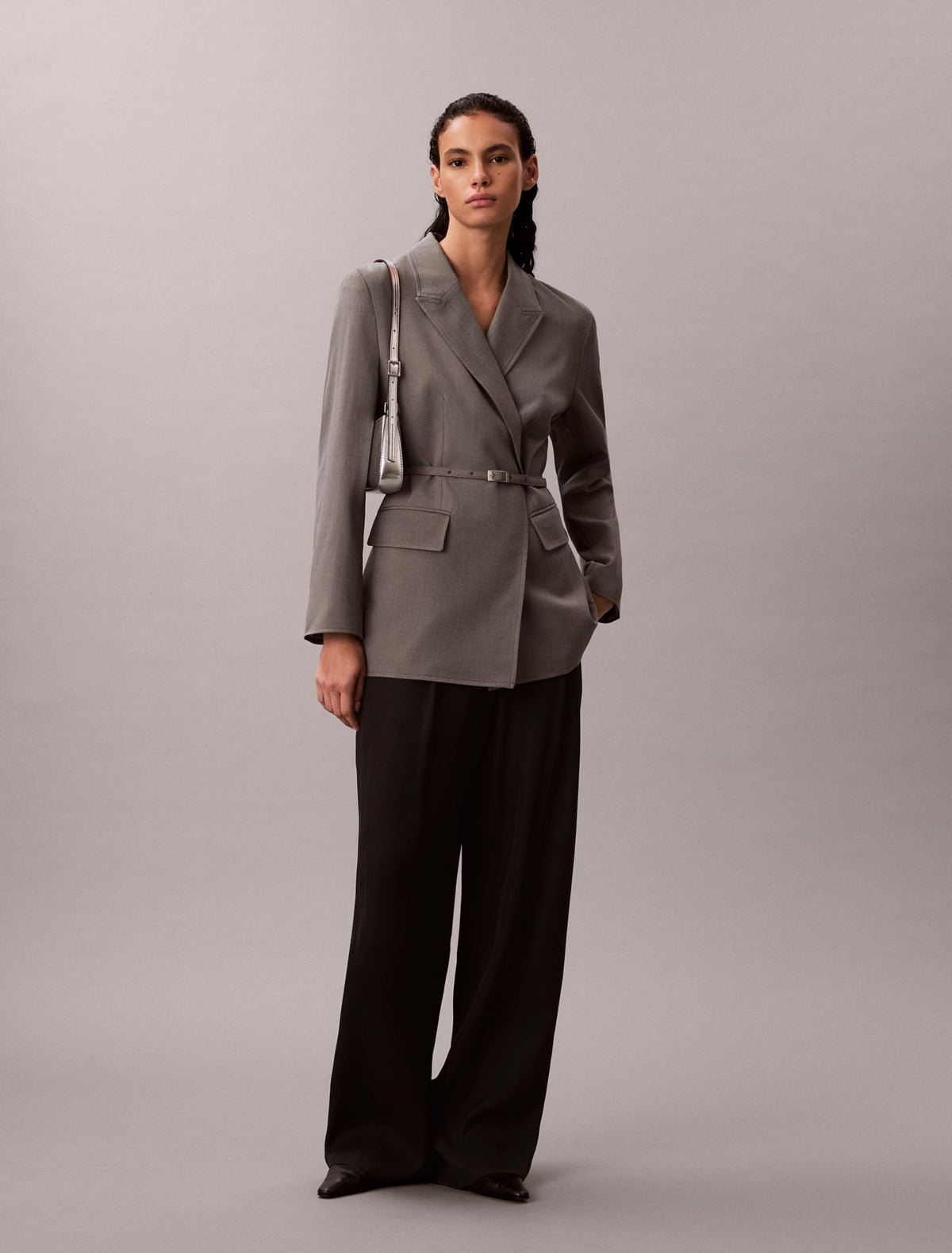 Stretch Belted Blazer - Calvin Klein Women