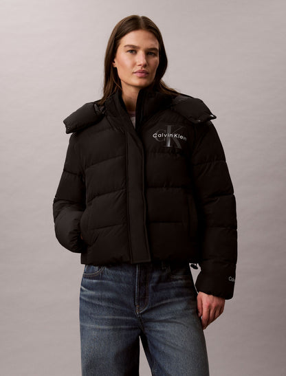 Matte Monologo Puffer Jacket - Calvin Klein Women