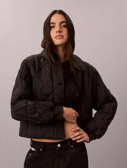 Emblem Logo Nylon Quilted Liner Jacket - Calvin Klein Women