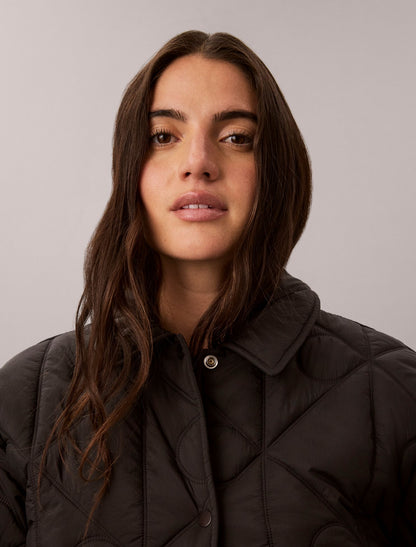 Emblem Logo Nylon Quilted Liner Jacket - Calvin Klein Women
