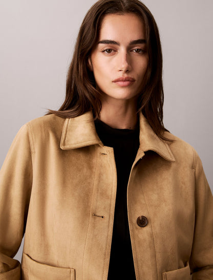 Faux Suede Jacket - Calvin Klein Women