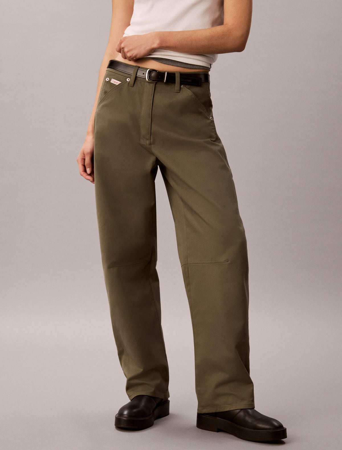 Cotton Twill Painter Pants - Calvin Klein Women