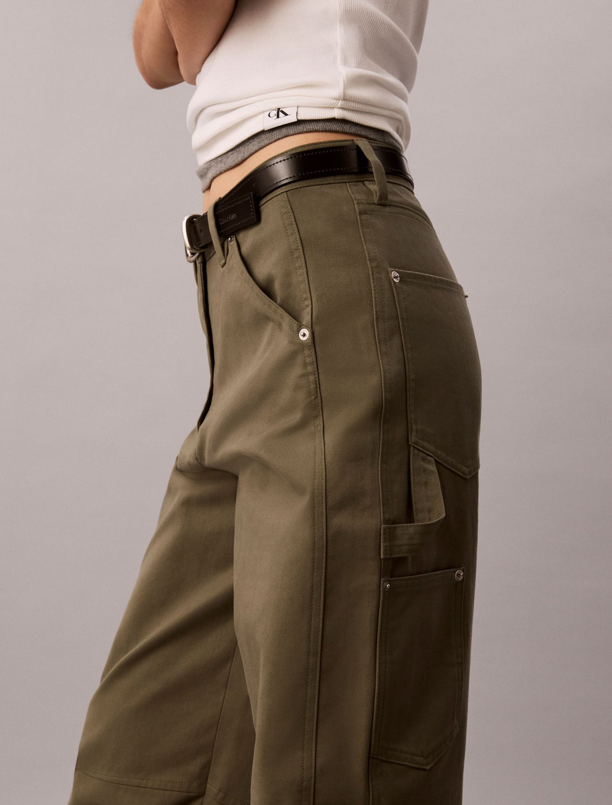 Cotton Twill Painter Pants - Calvin Klein Women