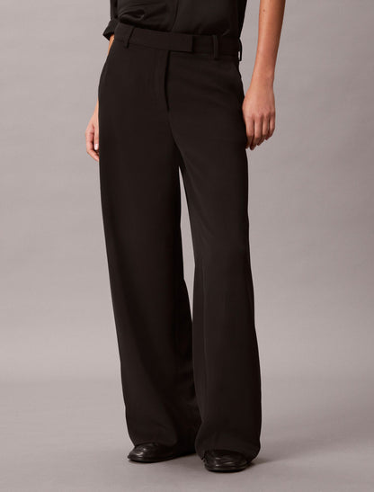 Twill Wide Leg Pants - Calvin Klein Women