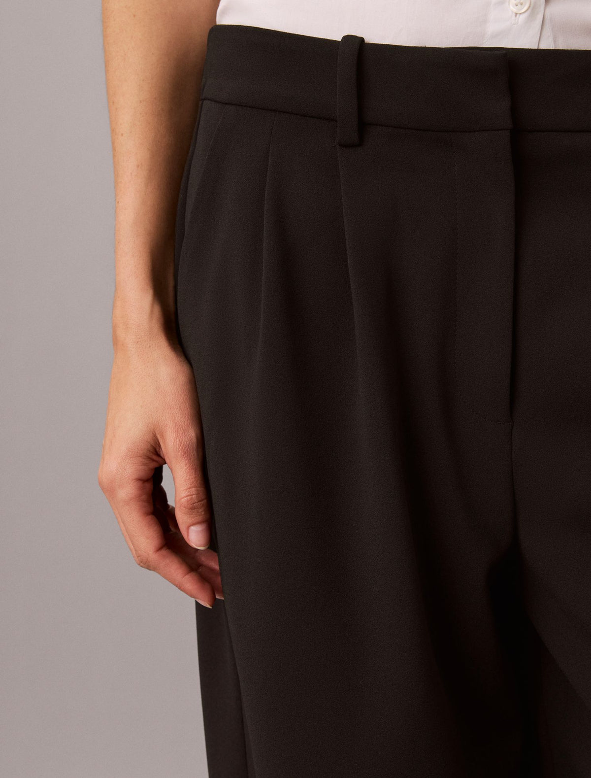 Stretch Crepe Trousers - Calvin Klein Women