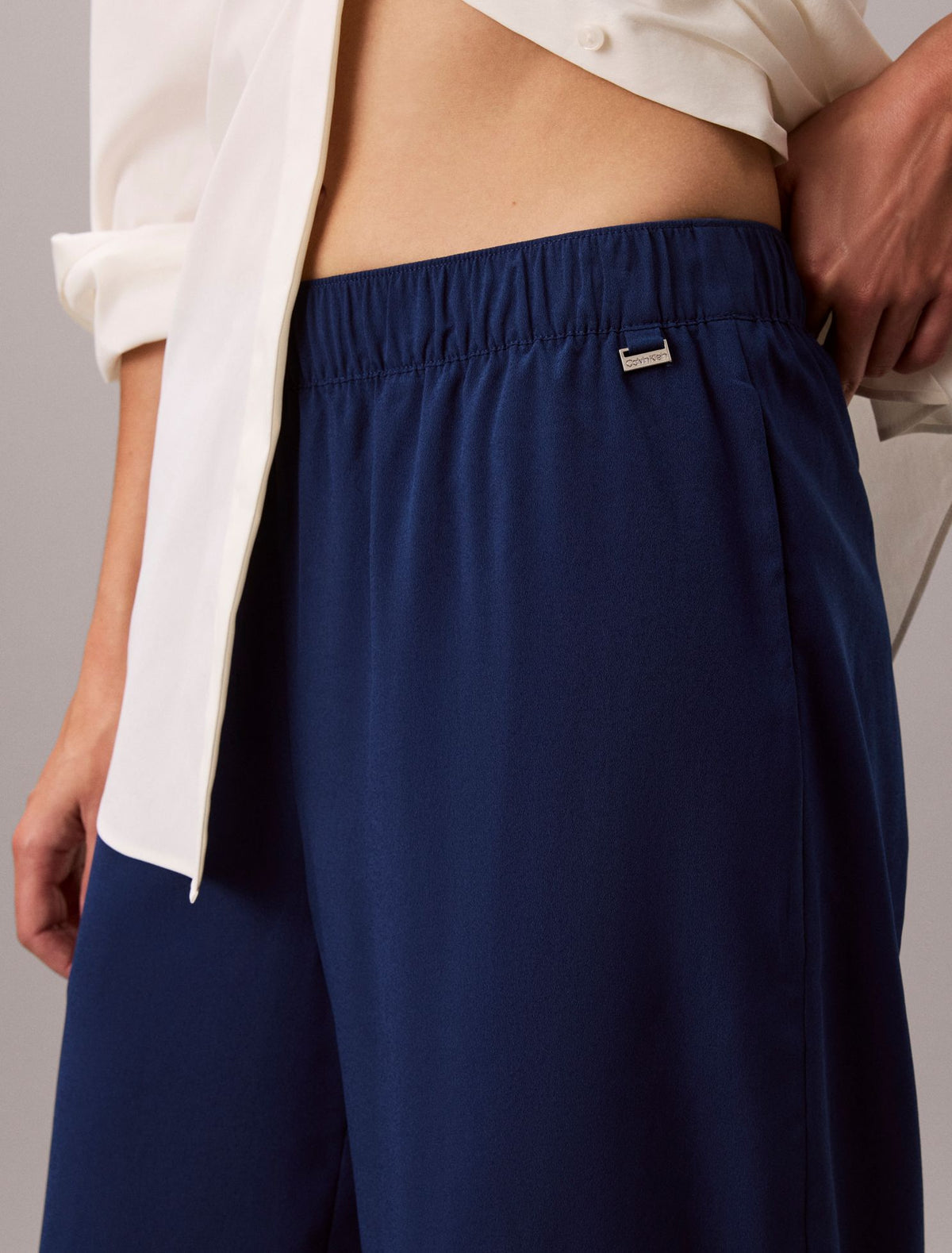 Wide Leg Pull-On Pants - Calvin Klein Women