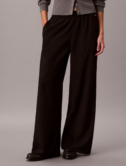 Wide Leg Pull-On Pants - Calvin Klein Women