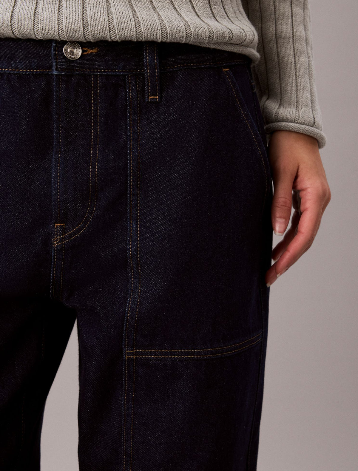 Denim Workwear Pants - Calvin Klein Women